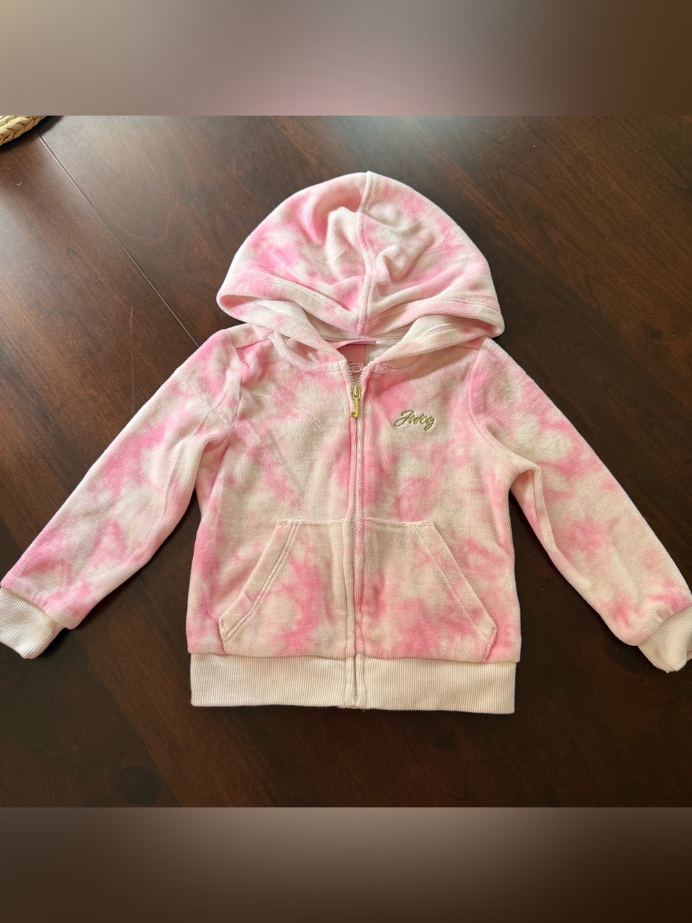 Girl's sz 2T JUICY COUTURE velour full zip hoodie